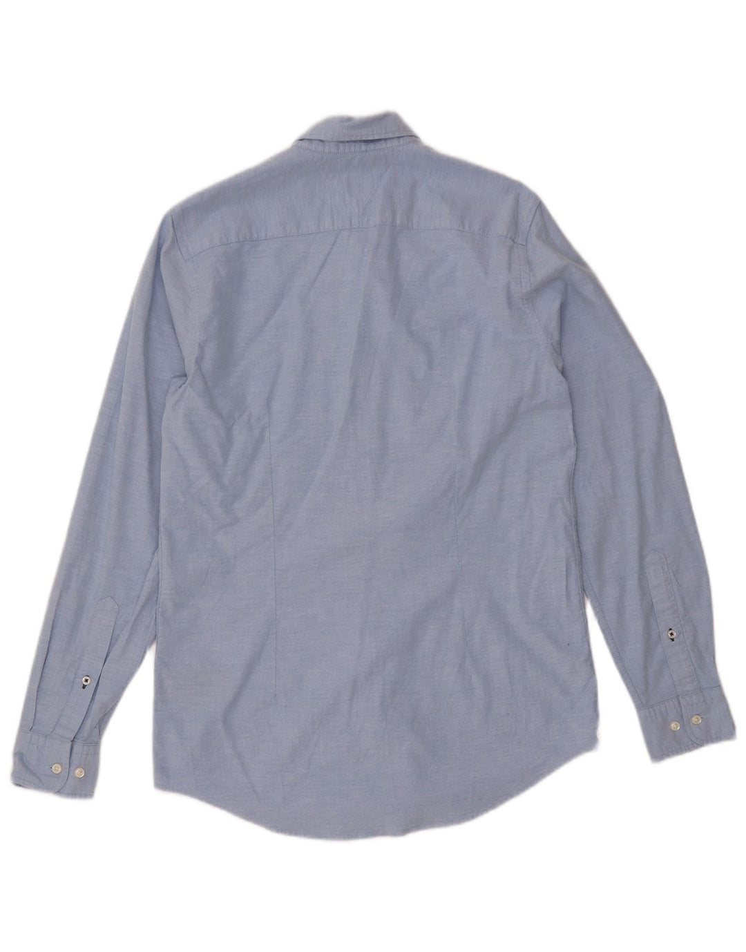 Camisa masculina TOMMY HILFIGER slim fit de algodão azul médio