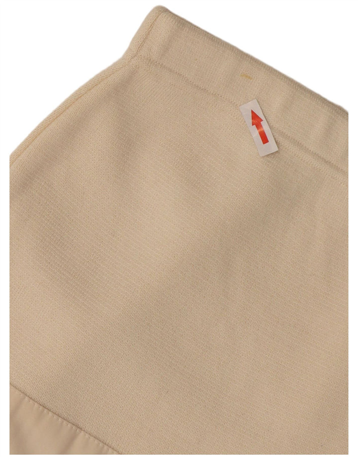 Saia midi de malha feminina vintage W32 grande off white