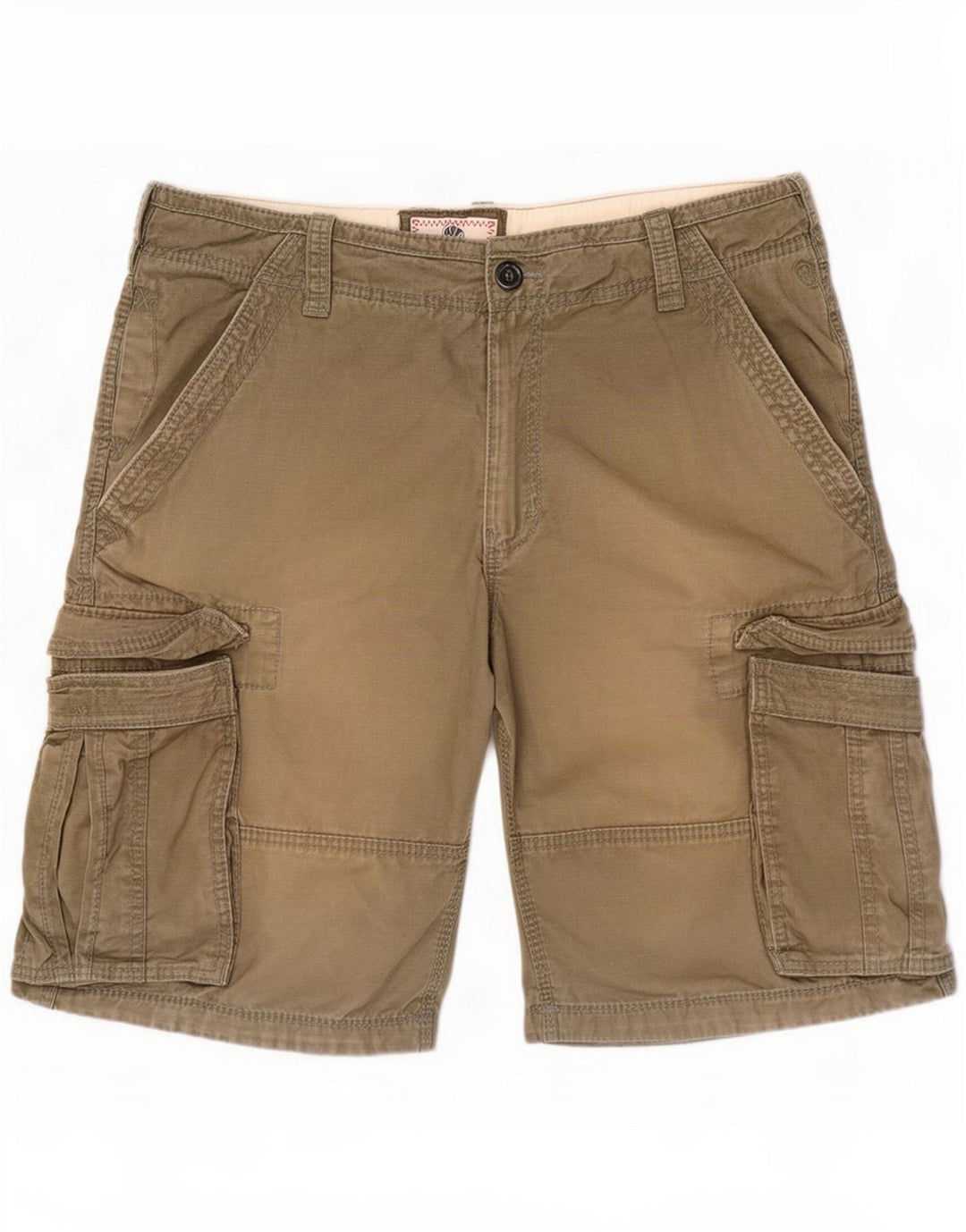 Shorts cargo masculinos Fat Face Grande W36 Algodão cáqui