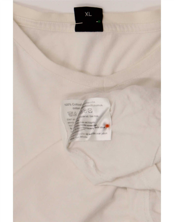 Camiseta masculina Hugo Boss Top XL algodão branco