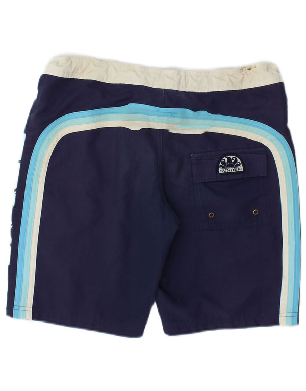 Sundek Meninos Calções de Natação 13-14 Anos Poliéster Floral Azul Marinho
