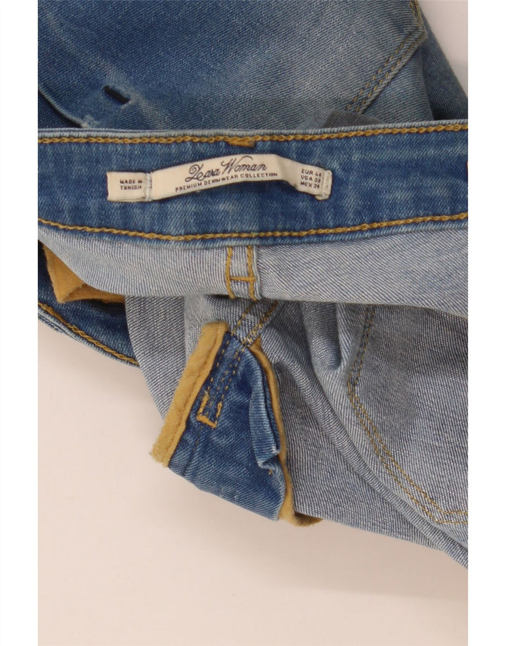 ZARA Jeans Slim Feminino EU 40 Médio W30 L30 Azul