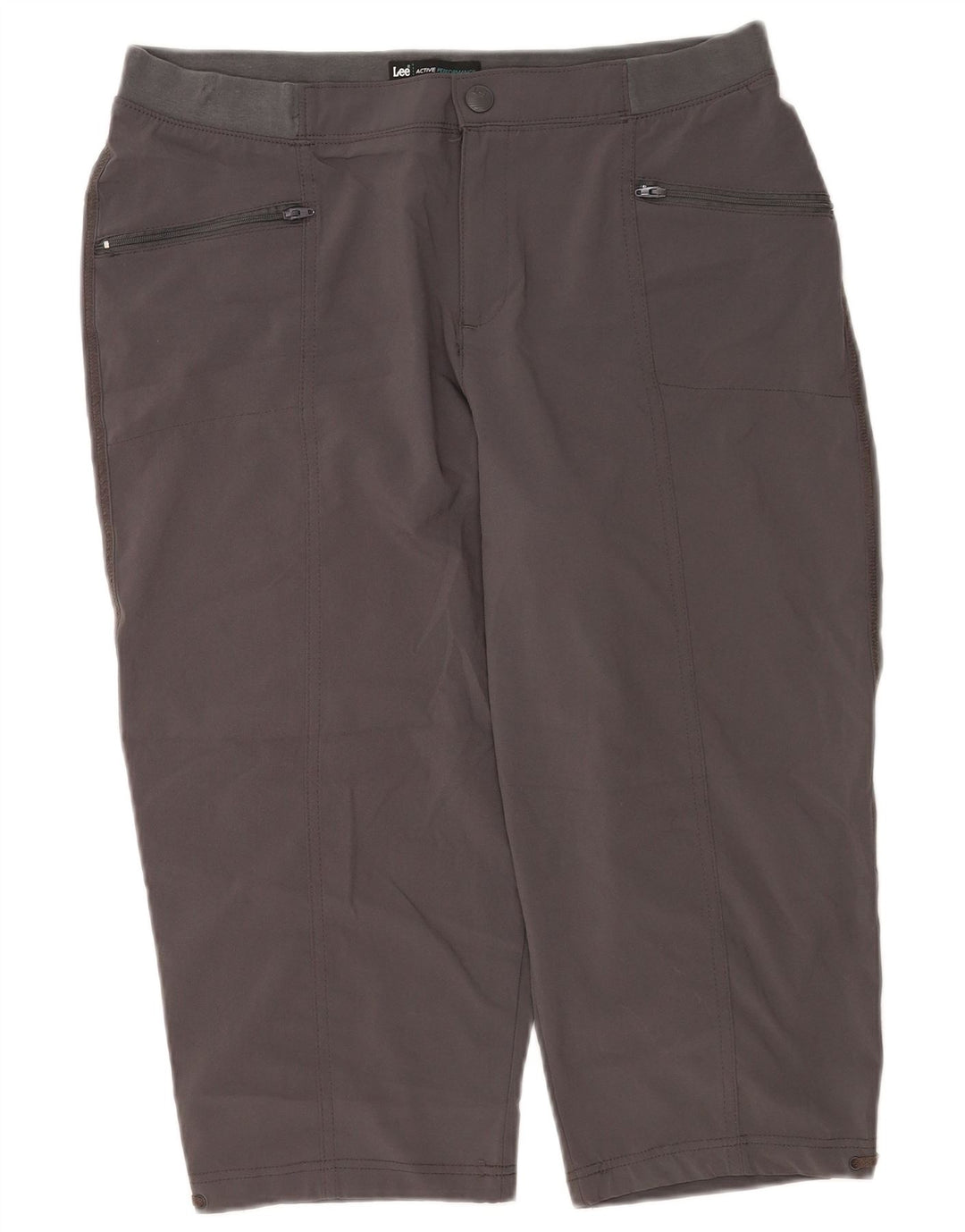 Calça Capri Feminina Lee US 14 XL W34 Cinza Poliéster