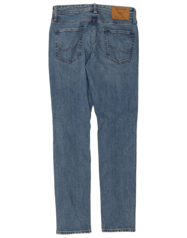 Jack & Jones Mens GLENN Distressed Slim Jeans W30 L32 Azul Algodão