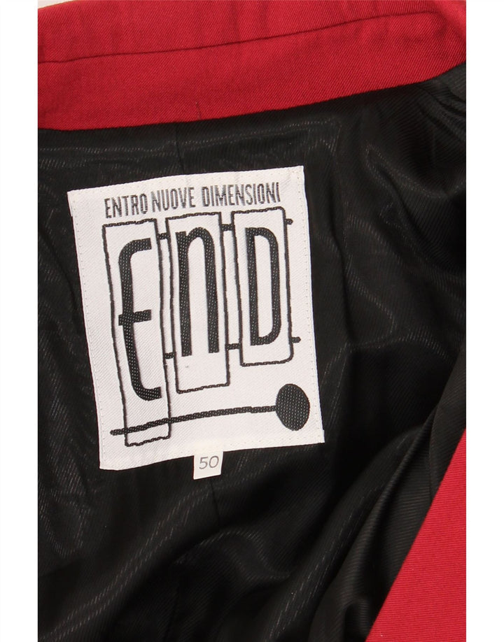 Jaqueta blazer masculina VINTAGE com 3 botões IT 50 grande lã vermelha