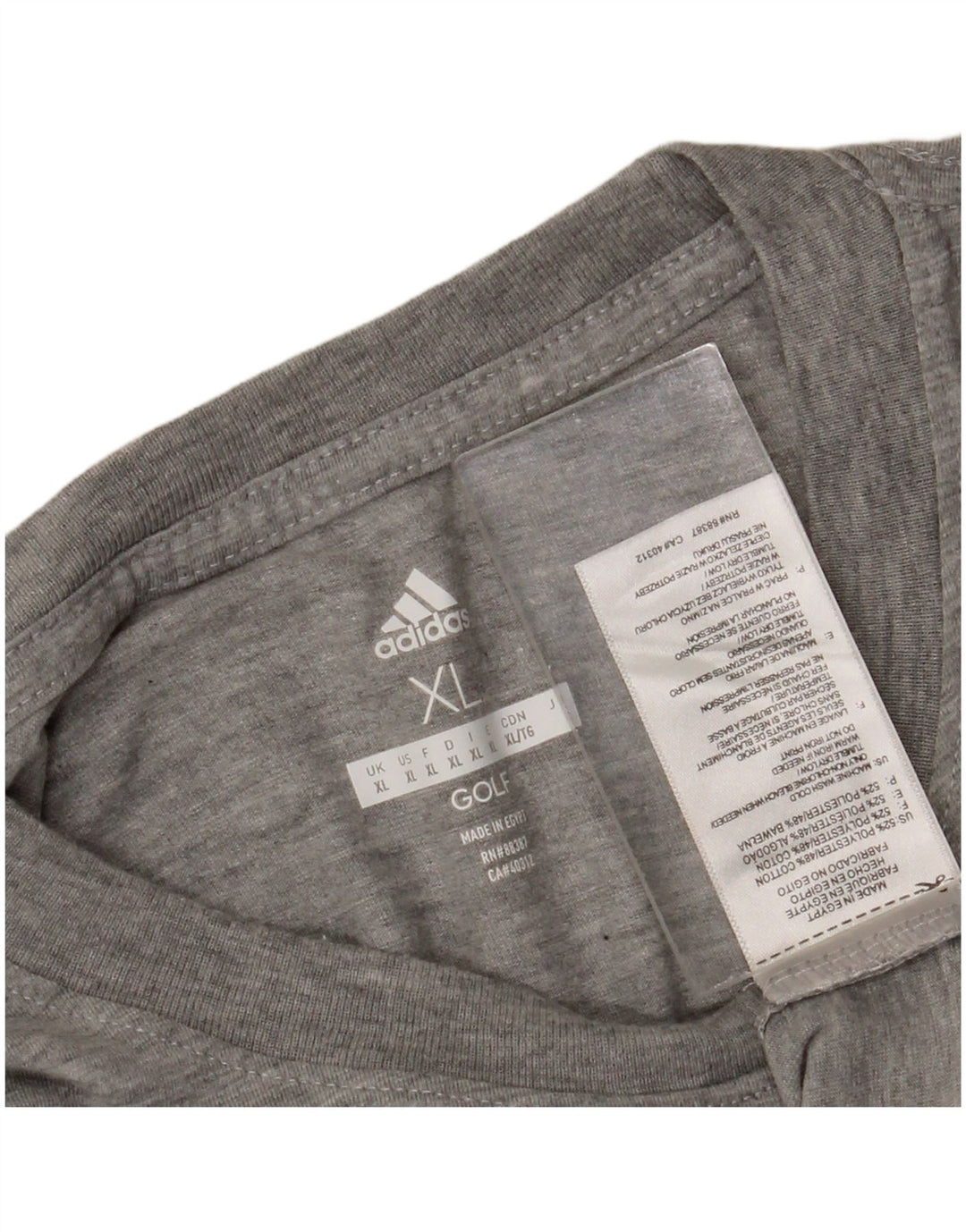 Camiseta masculina Adidas Top XL cinza poliéster