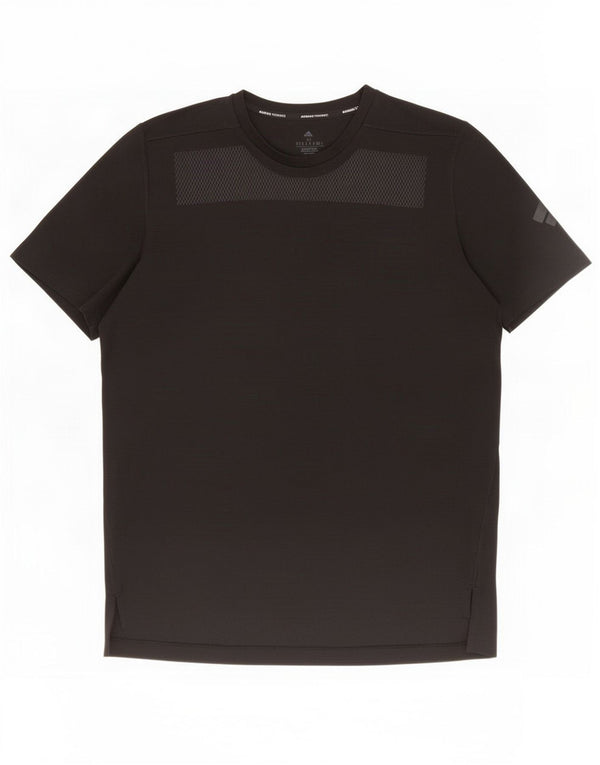 Adidas Mens Aeroready Camiseta Top Médio Poliéster Preto