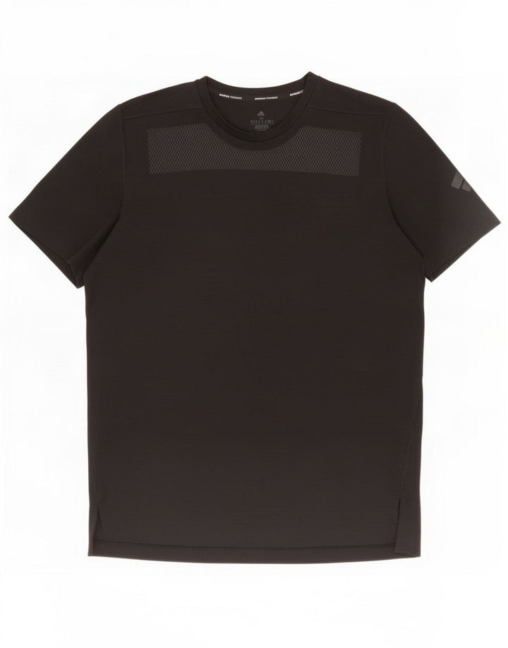 Adidas Mens Aeroready Camiseta Top Médio Poliéster Preto