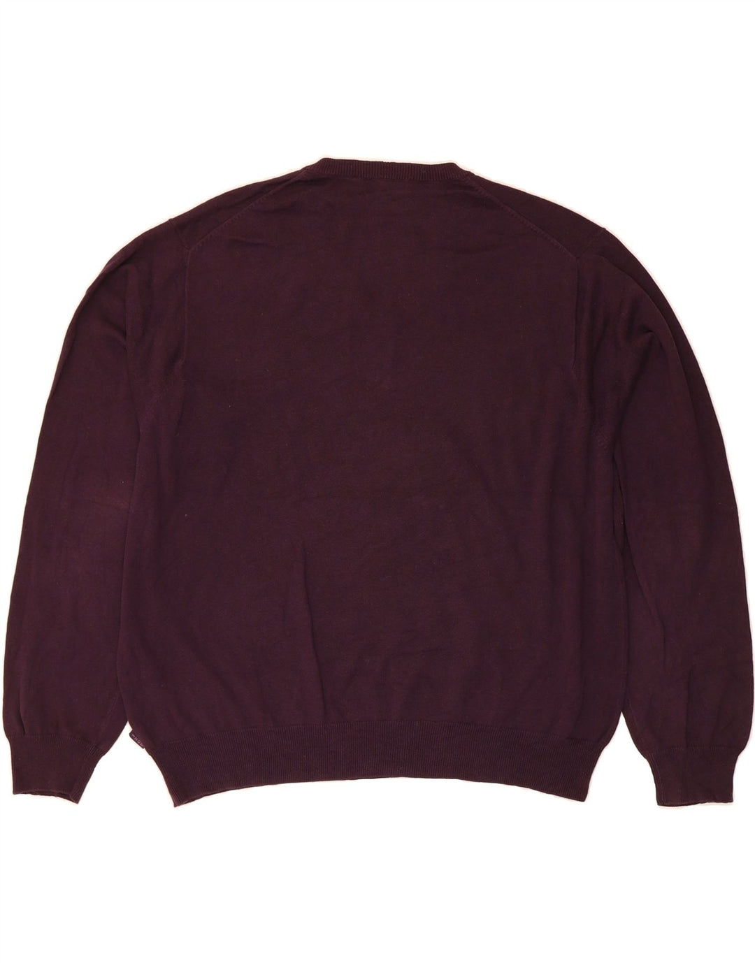 IZOD Mens V-Neck Jumper Sweater 2XL Burgundy Cotton Vintage Izod and Second-Hand Izod from Messina Hembry 