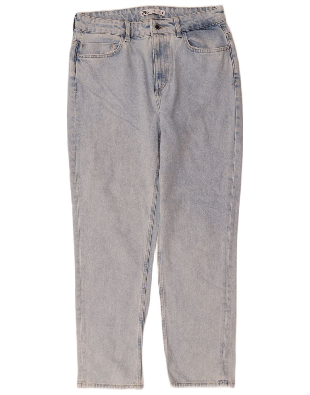 Zara Jeans Cônicos Femininos EU 40 Médio W30 L28 Azul