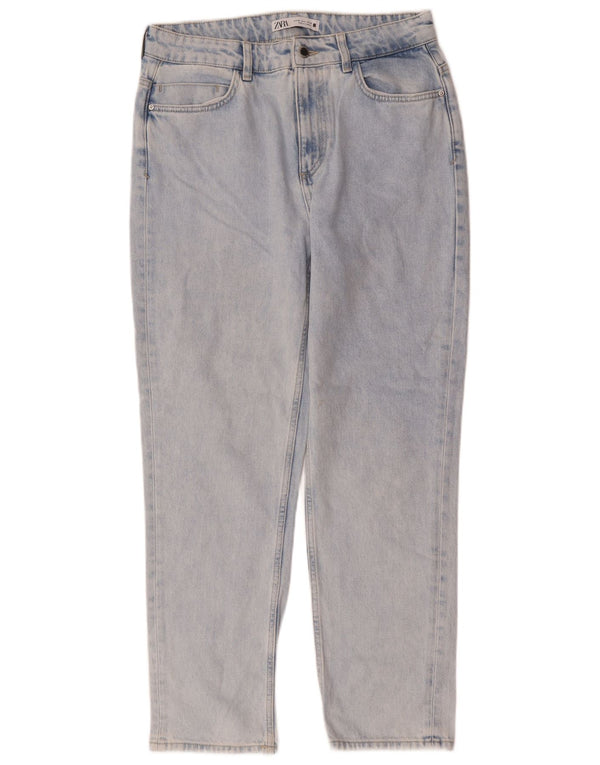 Zara Jeans Cônicos Femininos EU 40 Médio W30 L28 Azul