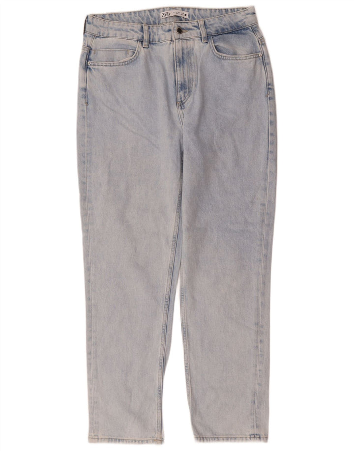 Zara Jeans Cônicos Femininos EU 40 Médio W30 L28 Azul