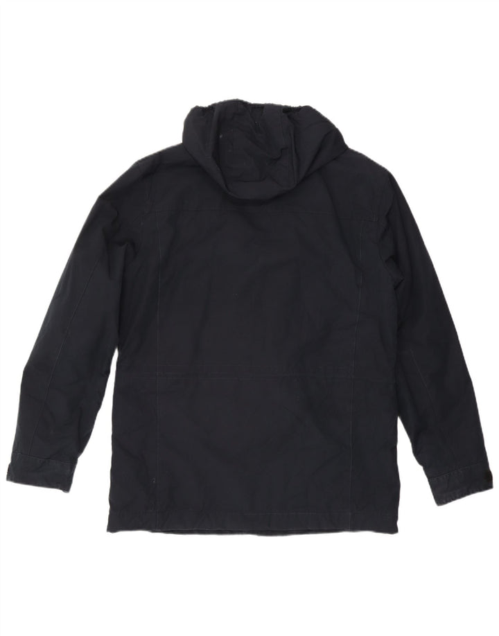 Jaqueta utilitária masculina com capuz Marks & Spencer Reino Unido 38 algodão azul marinho médio