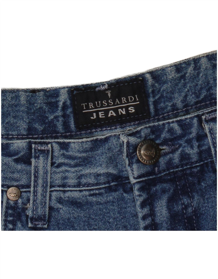 Jeans cônicos femininos Trussardi W30 L29 azul