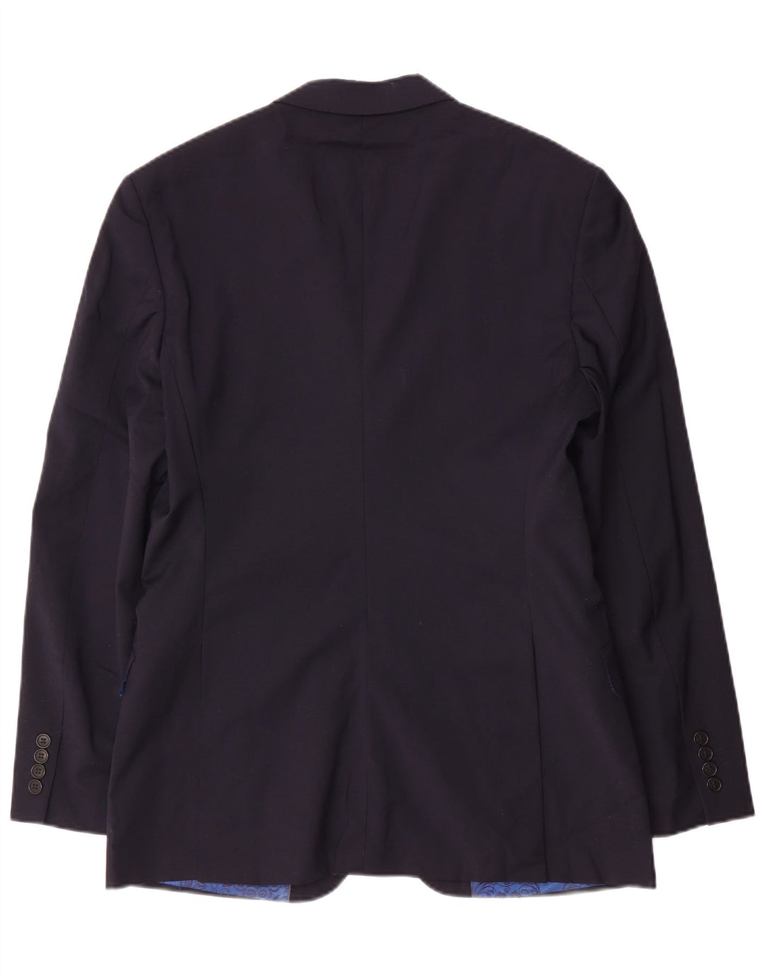 Jaqueta blazer masculina Ted Baker com 2 botões EUA 40 grande lã azul marinho