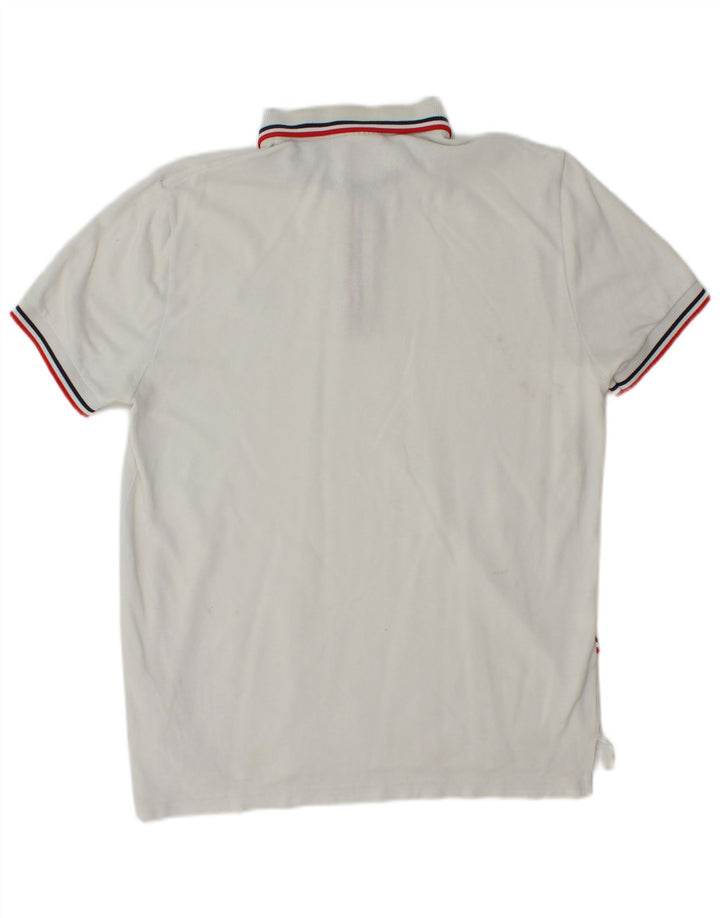 Camisa polo masculina LACOSTE tamanho 4 médio algodão branco
