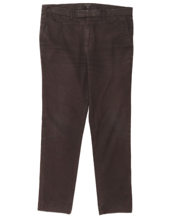 Calça Chino Masculina Slim Fit Ted Baker W34 L31 Algodão Cinza