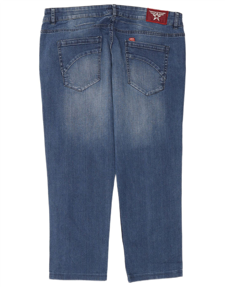 Jeans recortados masculinos Avirex W40 L27 algodão azul