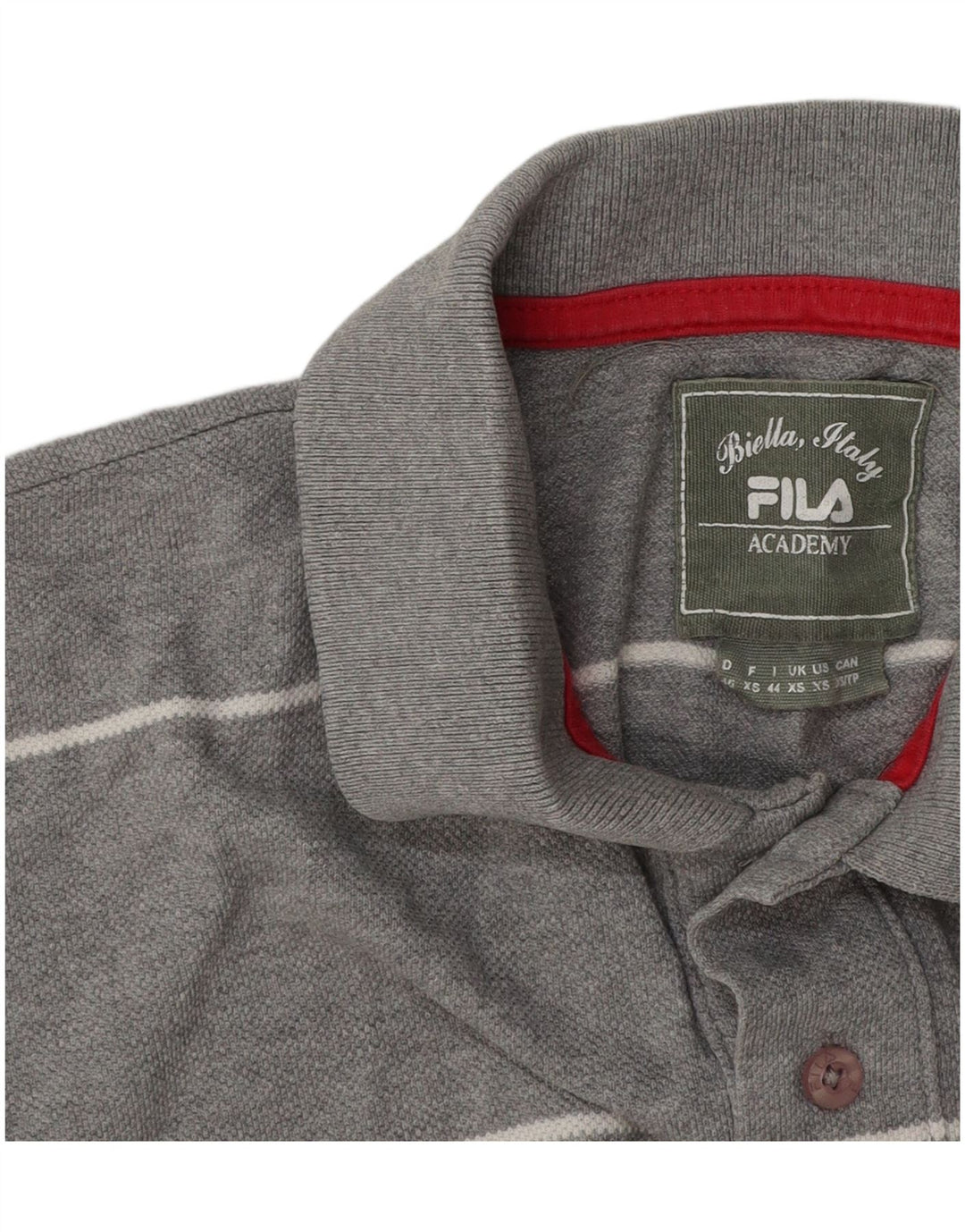 Camisa Polo Masculina Fila XS Listrada Cinza
