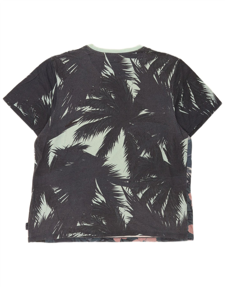 Ted Baker Camiseta masculina havaiana gráfica grande algodão multicolorido
