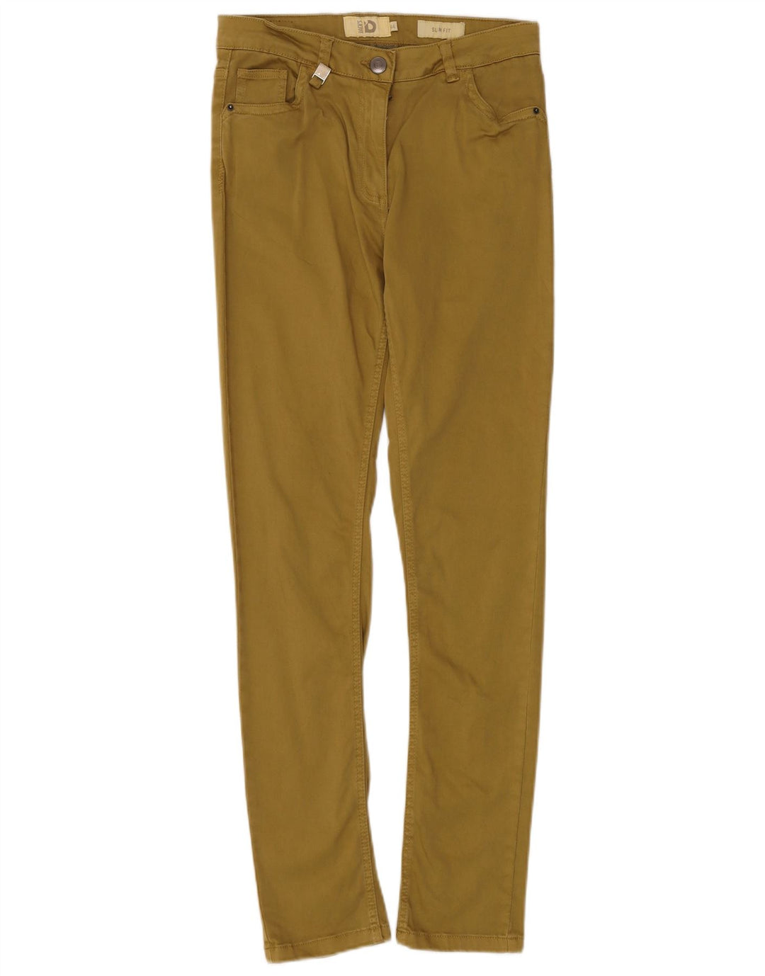 Calça feminina casual justa DACK'S IT 44 médio W30 L30 algodão cáqui