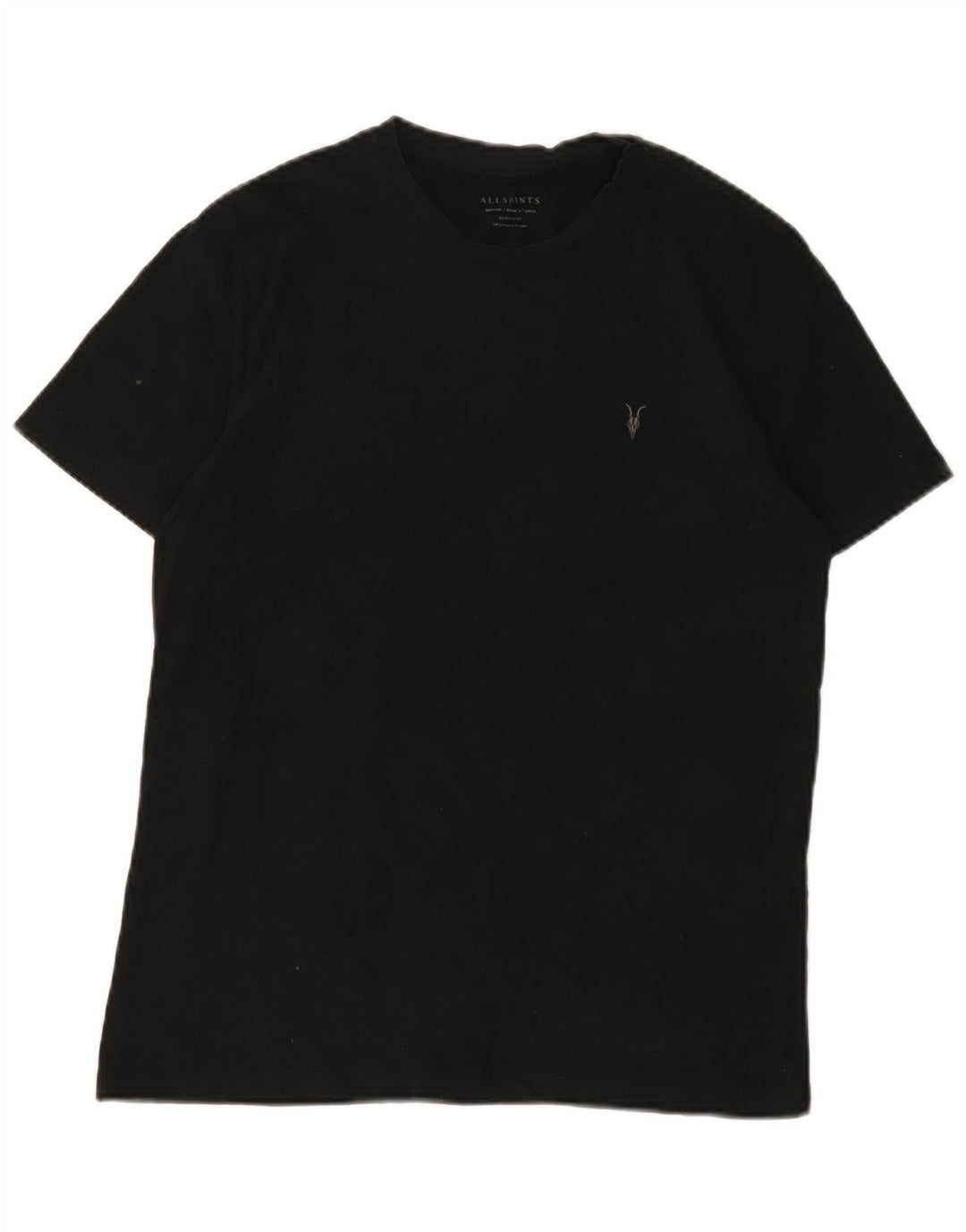 Camiseta masculina All Saints Top médio algodão preto