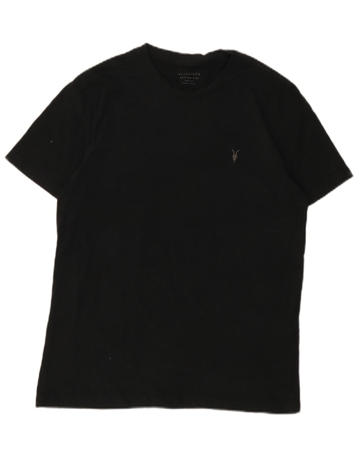 Camiseta masculina All Saints Top médio algodão preto