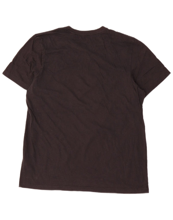 Adidas Mens Graphic T-Shirt Top Grande Algodão Preto