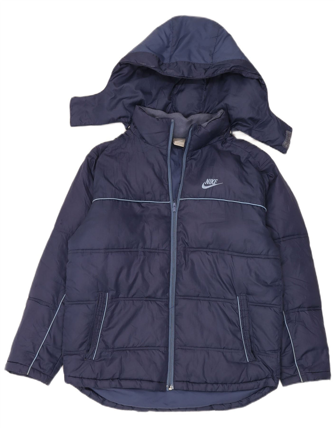 Jaqueta acolchoada com capuz gráfico Nike Boys 12-13 anos grande azul marinho