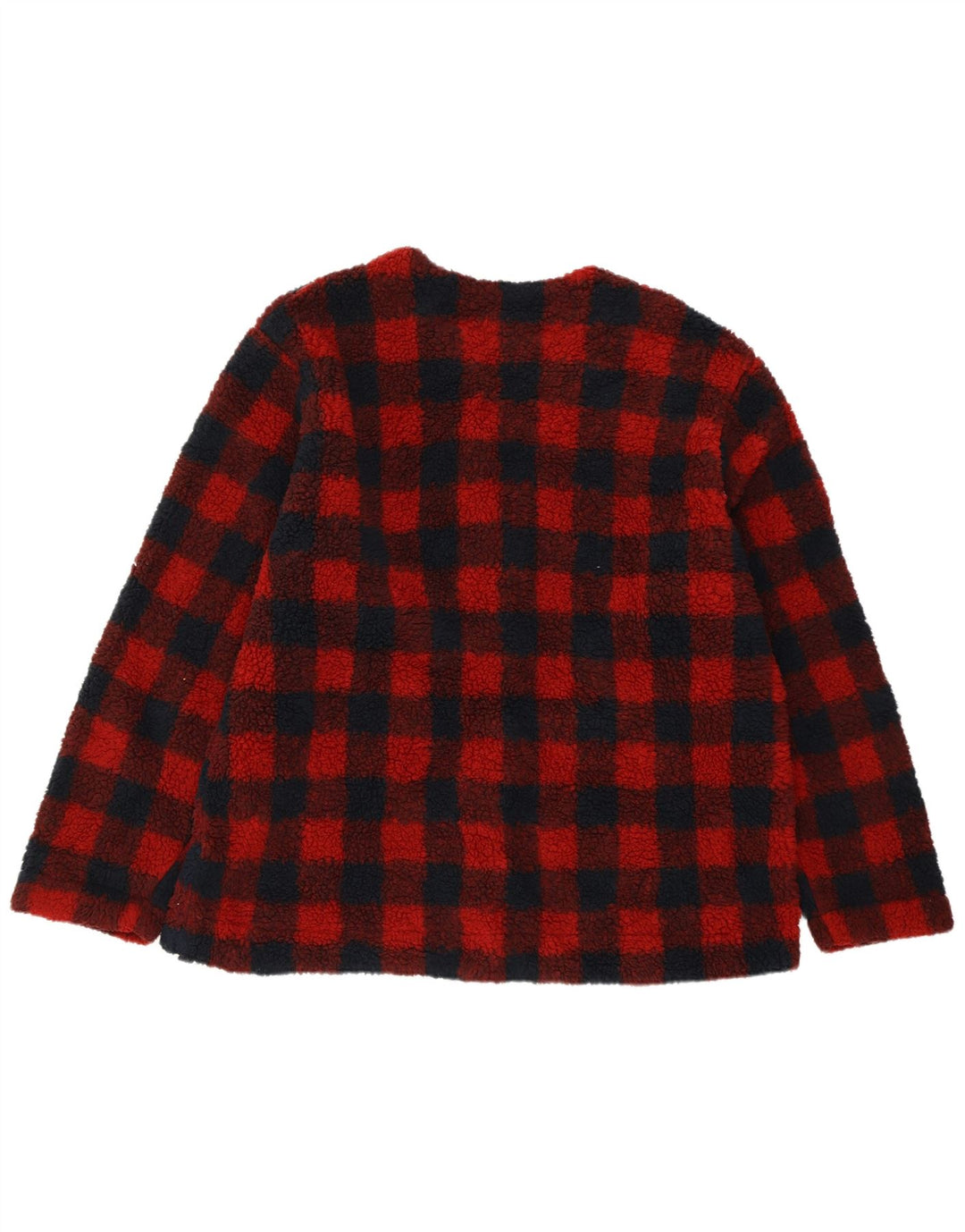 Jaqueta de lã superdimensionada feminina LEE UK 18 XL poliéster xadrez vermelho