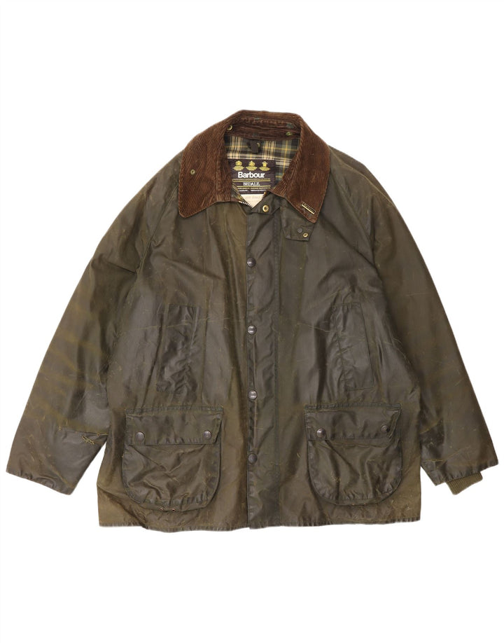 Jaqueta masculina Barbour Bedale de algodão encerado Reino Unido 46 XL cáqui