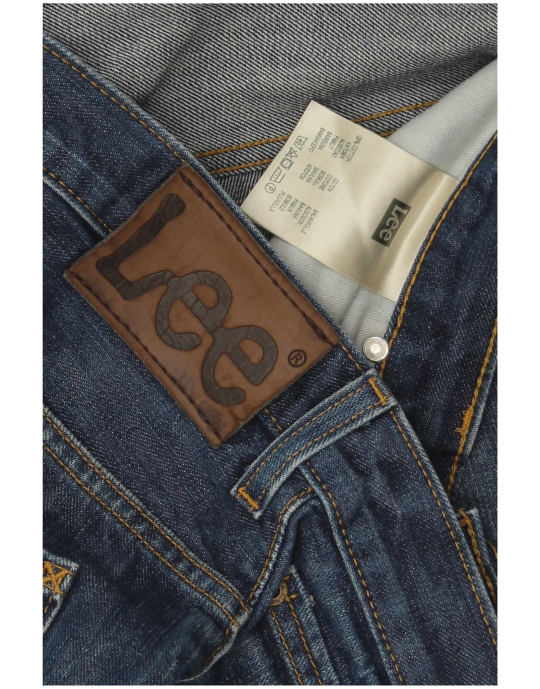 Lee Mens Zed Straight Jeans W34 L34 Azul Algodão