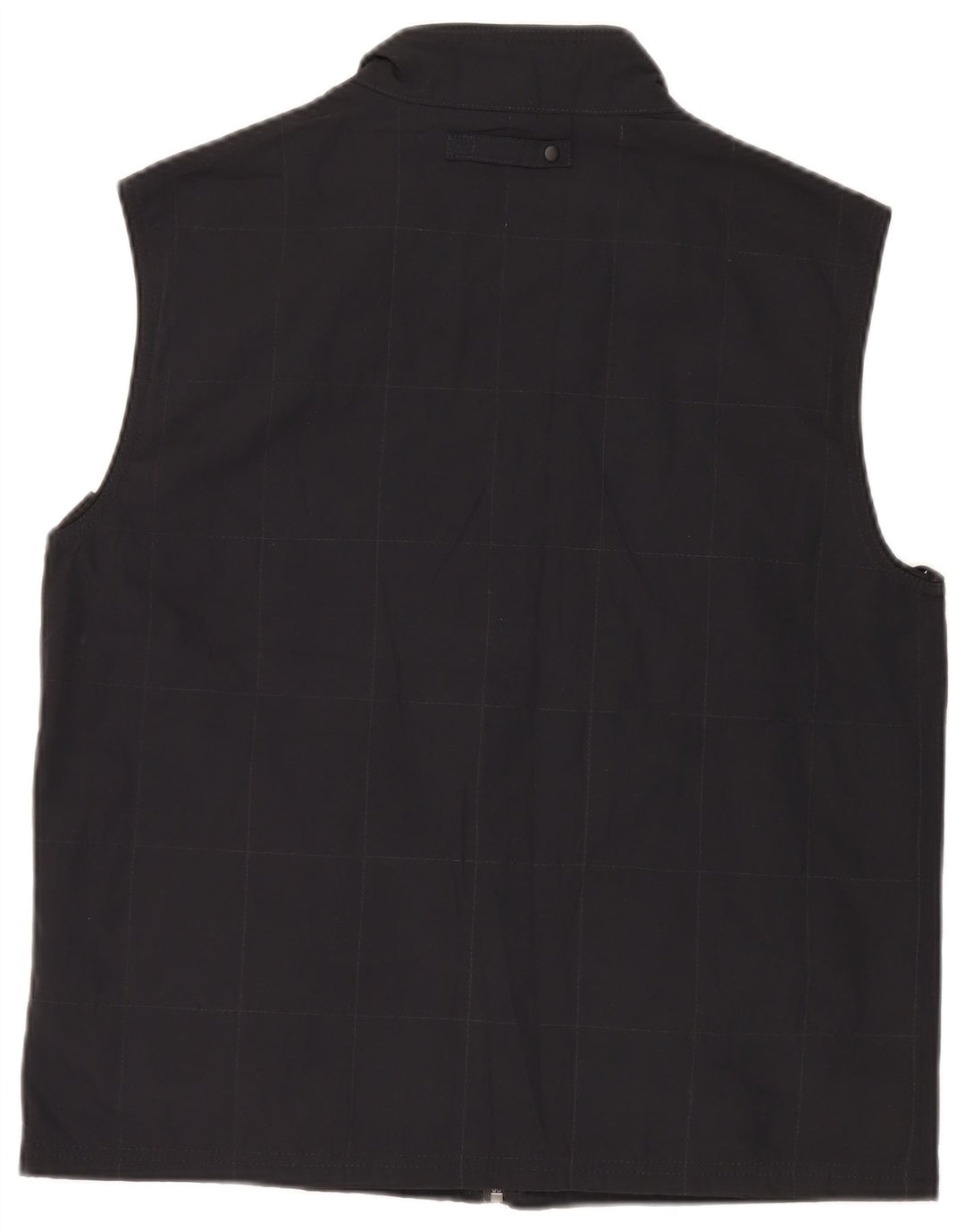 Colete masculino Massimo Dutti UK 42 XL poliéster xadrez preto