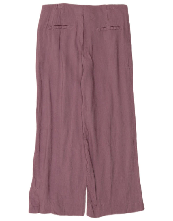 Calça Chino feminina Massimo Dutti com perna larga EU 40 Médio W30 L26 Roxo