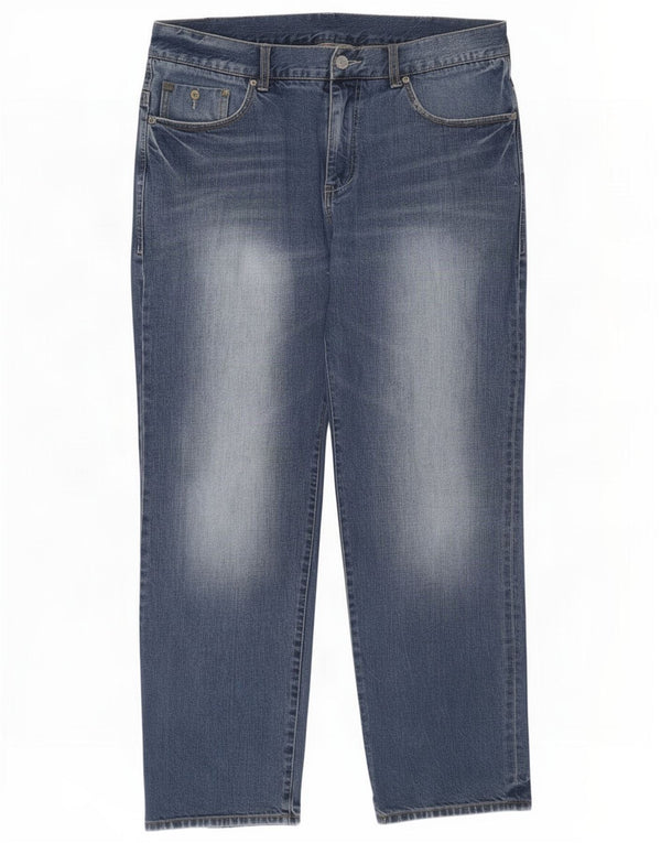 Armani Exchange Mens Straight Jeans W36 L30 Blue