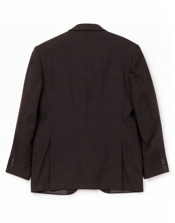Jaqueta Blazer Masculina Cerruti 1881 com 3 Botões Reino Unido 38 Médio Azul Marinho Xadrez