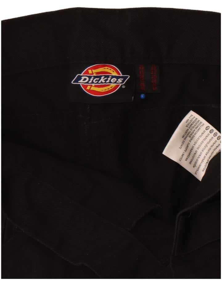 Calças cargo retas femininas Dickies UK 14 grandes W32 L30 poliéster preto