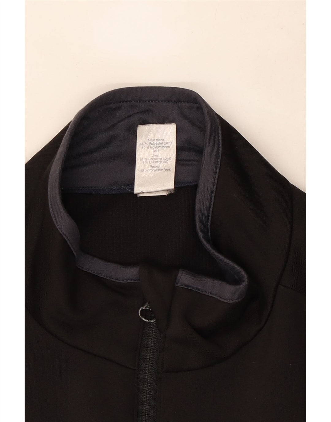 Jaqueta superior de agasalho masculino vintage grande poliéster preto