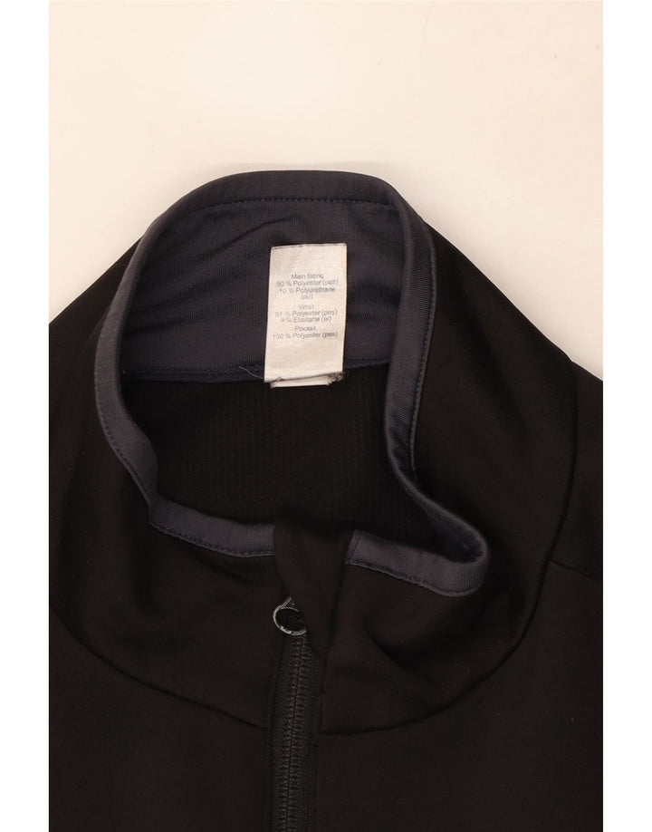 Jaqueta superior de agasalho masculino vintage grande poliéster preto