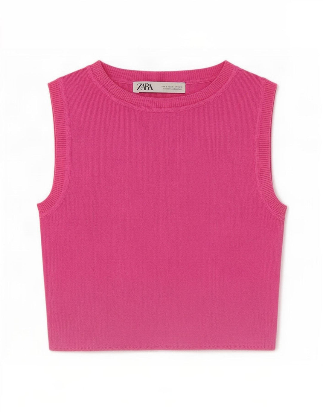 Zara Womens Vest Top UK 10 Pequeno Rosa