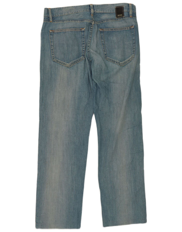 Jeans retos femininos Hugo Boss W32 L29 azul