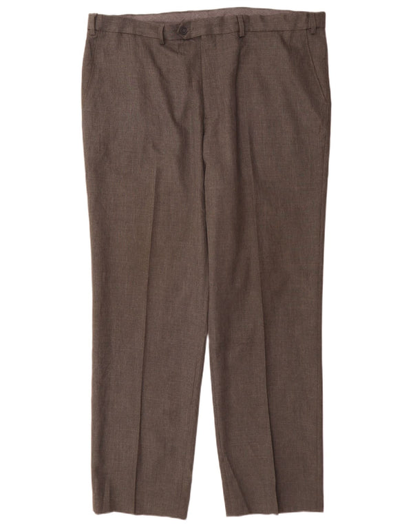 Calça masculina Marks & Spencer reta regular fit W42 L33 cinza