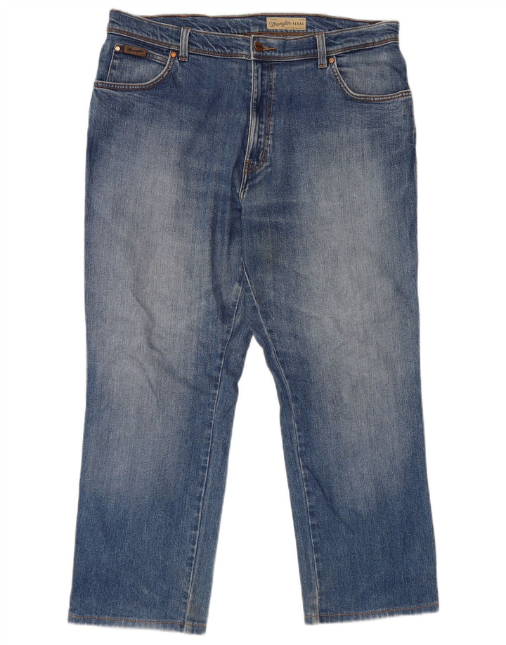 Wrangler Masculino Texas Straight Jeans W38 L27 Azul Algodão