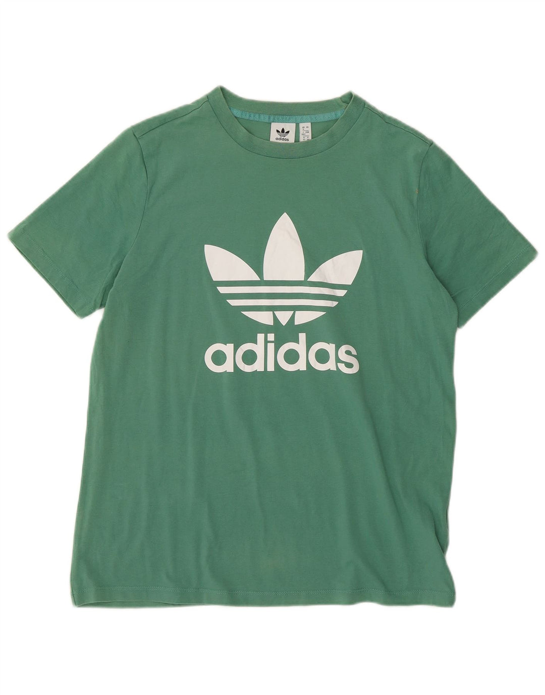 Camiseta feminina ADIDAS com estampa gráfica UK 16 grande algodão verde