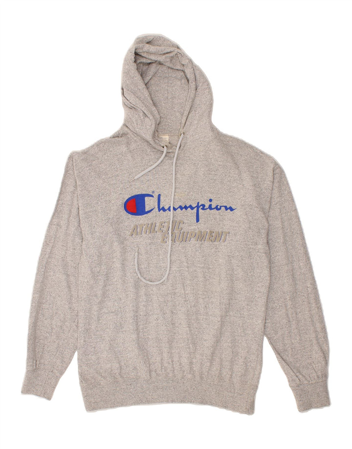 CHAMPION Mens Graphic Hoodie Jumper Large Grey Cotton Vintage Champion and Second-Hand Champion from Messina Hembry 