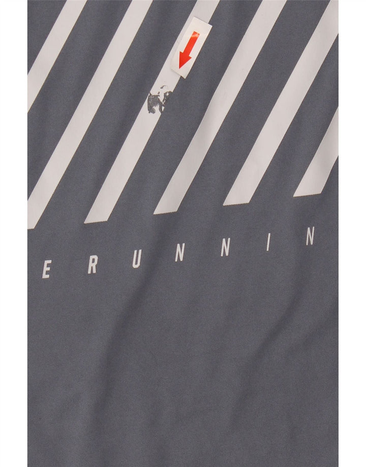 Camiseta Nike Masculina Dri Fit Graphic Top XL Cinza Listrado Poliéster