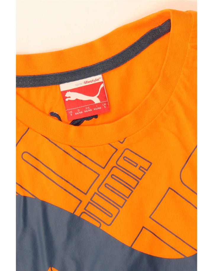 Puma Camiseta Masculina Graphic Top Pequeno Laranja