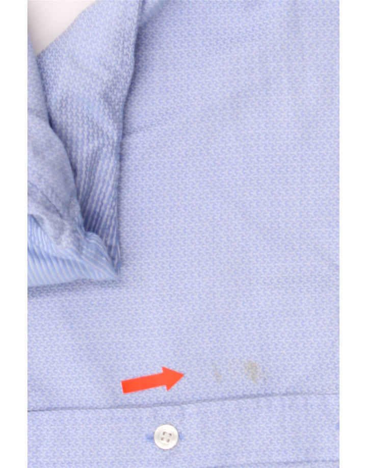 Dirk Bikkembergs Camisa masculina risca de giz azul médio