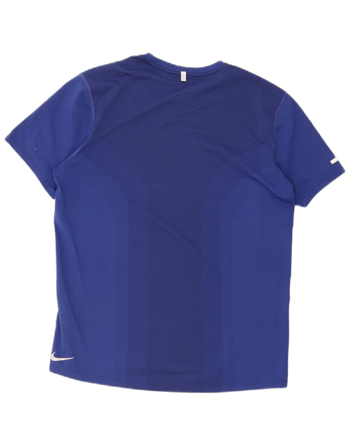 Camiseta Nike Masculina Dri Fit Graphic Top Médio Azul Poliéster