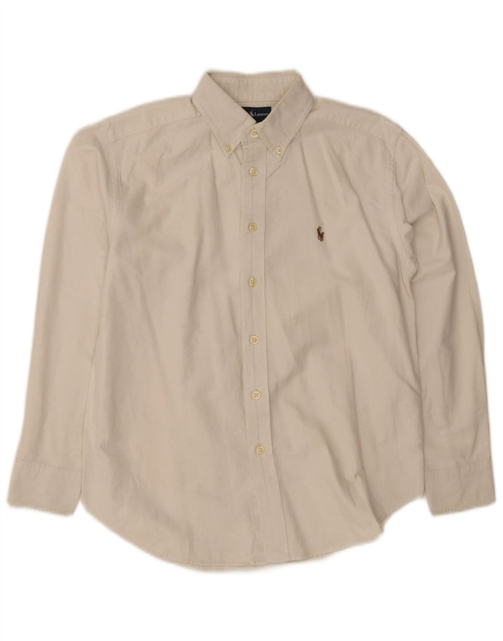 Camisa masculina Ralph Lauren 9-10 anos algodão branco